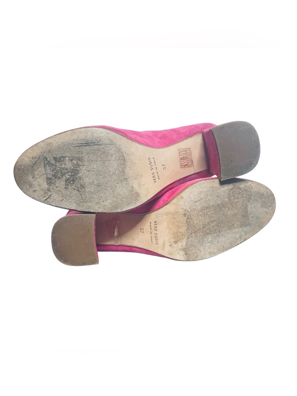 $225 Cordani Hanette Sz EU37 US6.5 Italy Corda Pink Suede Leather Pump Shoes - Picture 8 of 9